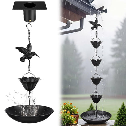 Outdoor Brass Rain Chain Water Feature