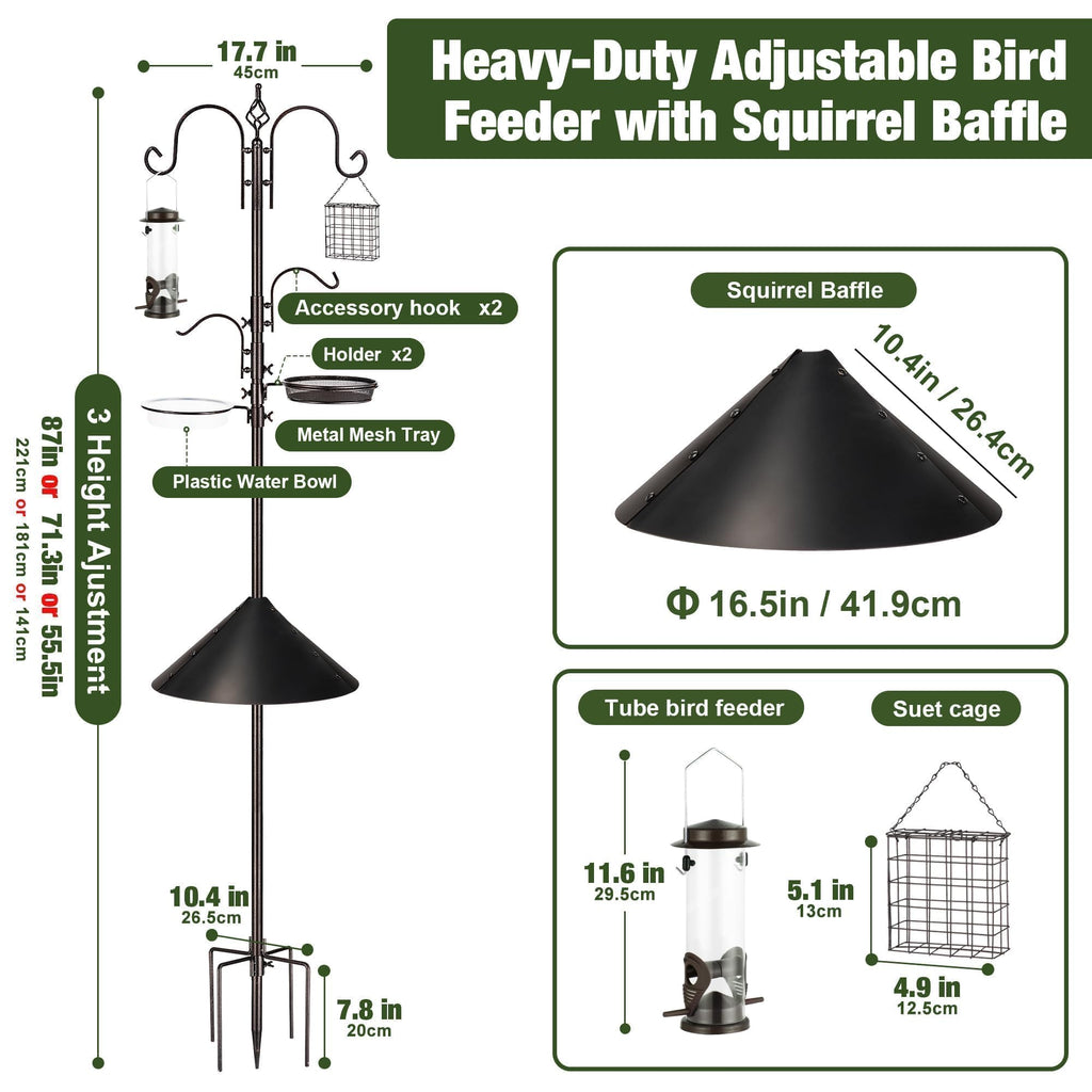 Multifunctional Bird Feeding Pole