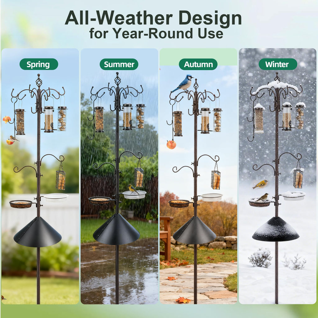 Multifunctional Bird Feeding Pole