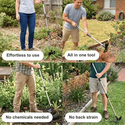 Adjustable Weeder, Heavy‑Duty Manual Garden Weed Removal Tool