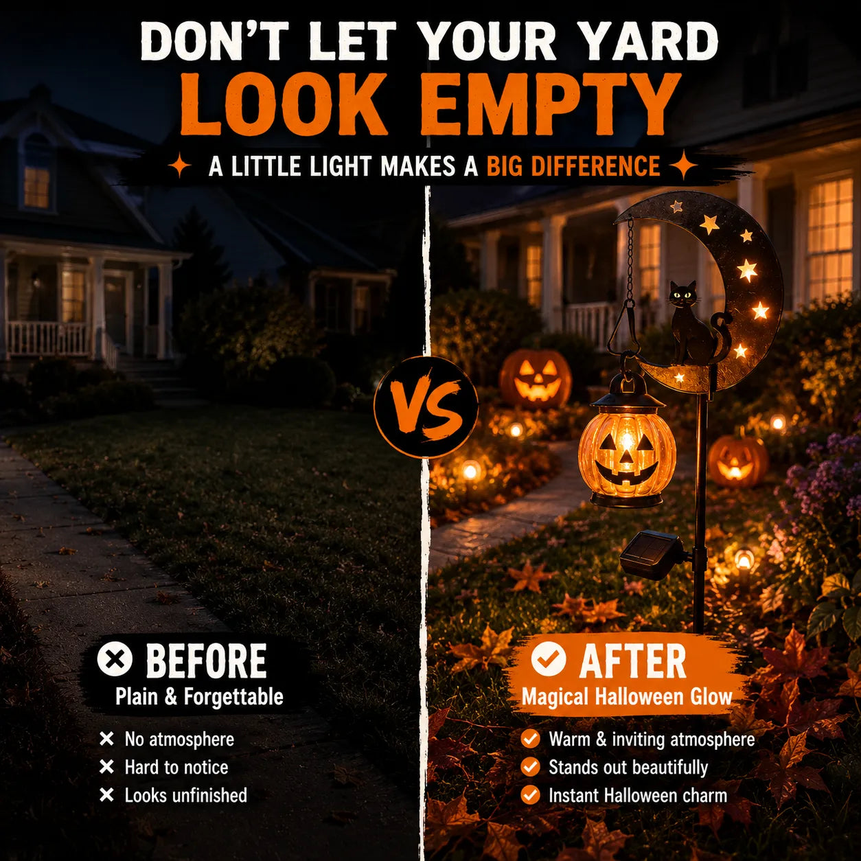 🎃 Halloween Early Bird Sale | 49% Off Pumpkin Moon Garden Stake Lights