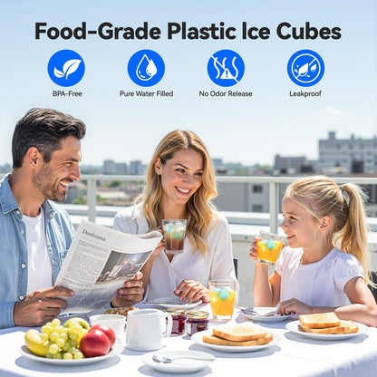 Reusable Freezer Ice Cubes No Dilution Food Safe