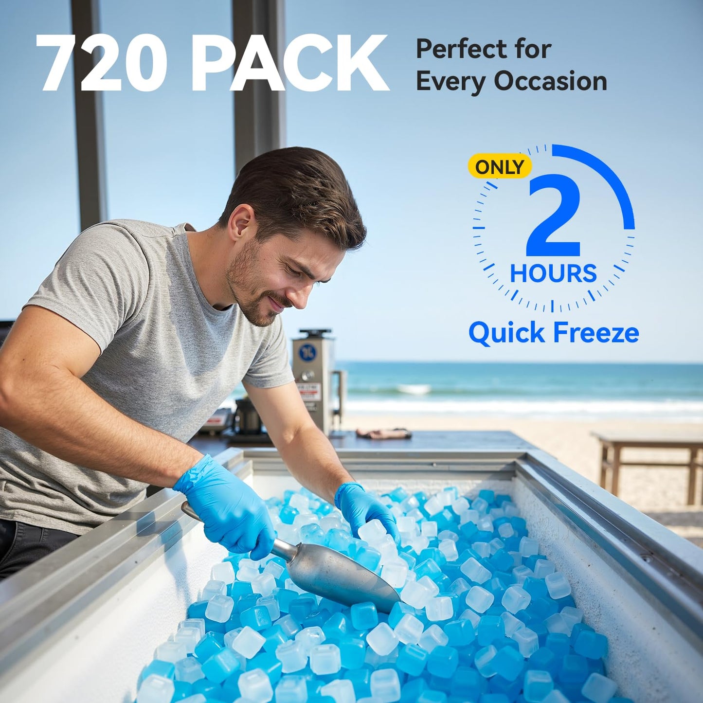 Reusable Freezer Ice Cubes No Dilution Food Safe