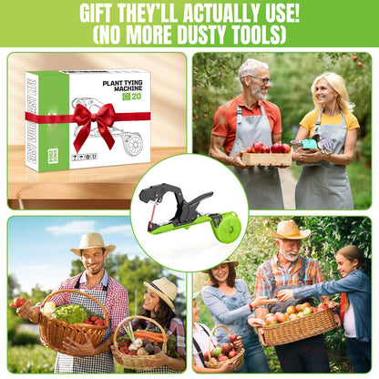 Portable Plant Tying Machine, Garden Vine Tape Gun with Staples and Tape Rolls for Farm Vegetable and Fruit Vines